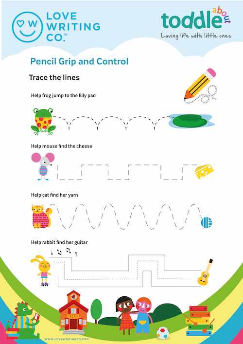 Trace the lines activity sheet  image