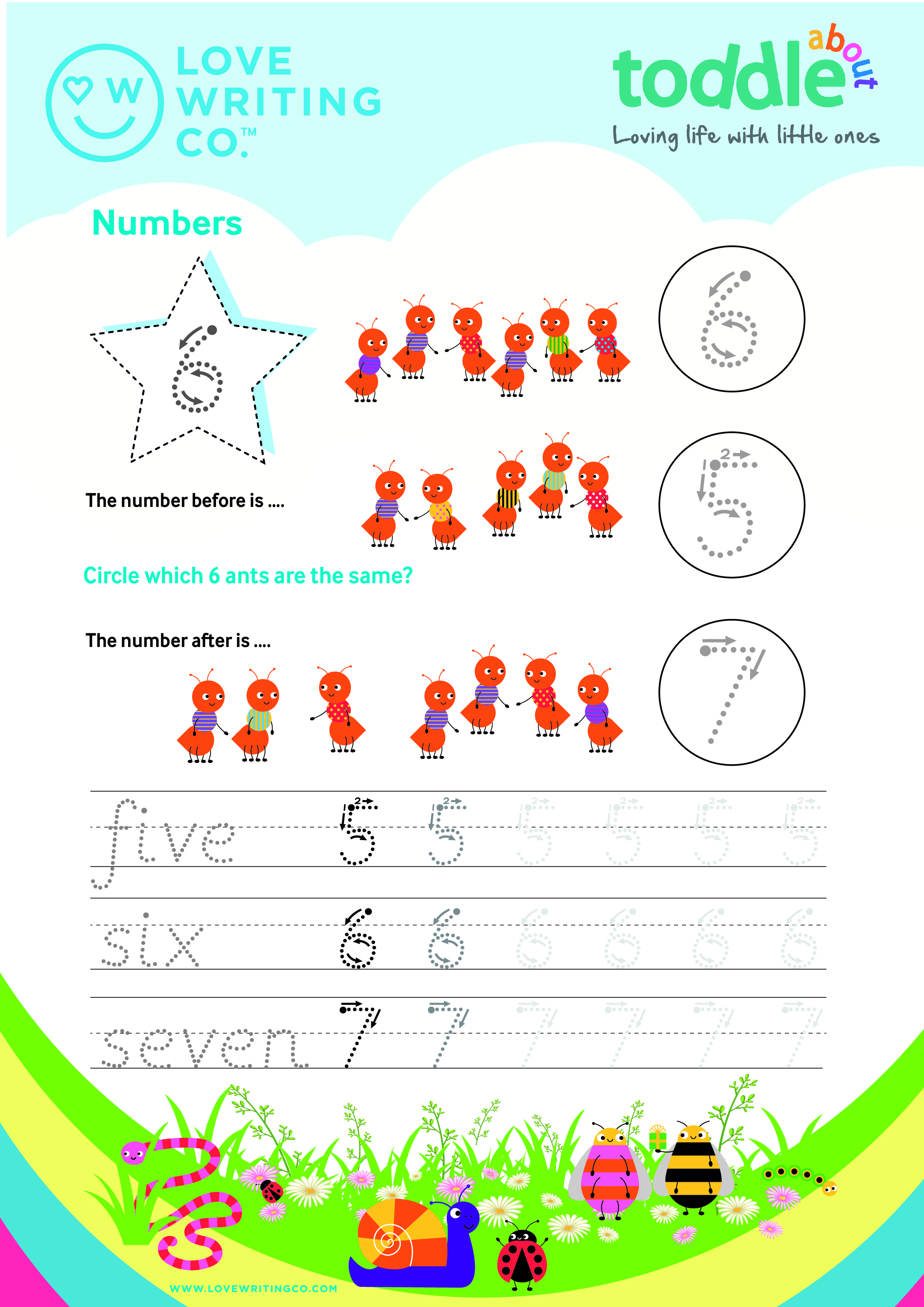 Trace the Numbers Activity Sheet  image