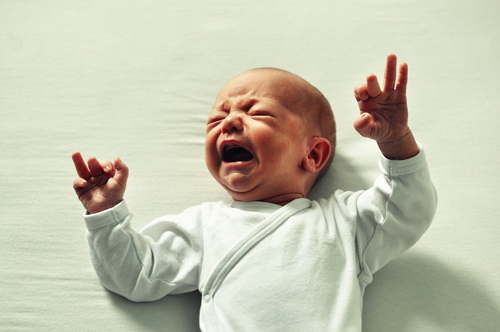 Baby cries after store bottle