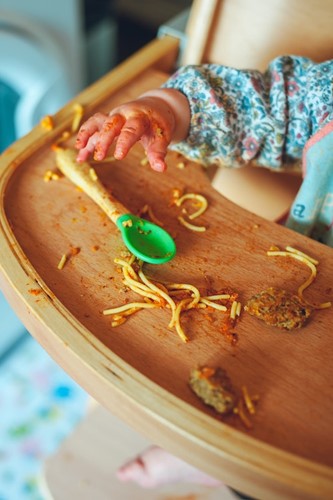 Early years expert shares why letting babies and toddlers play with their food is a good idea  image