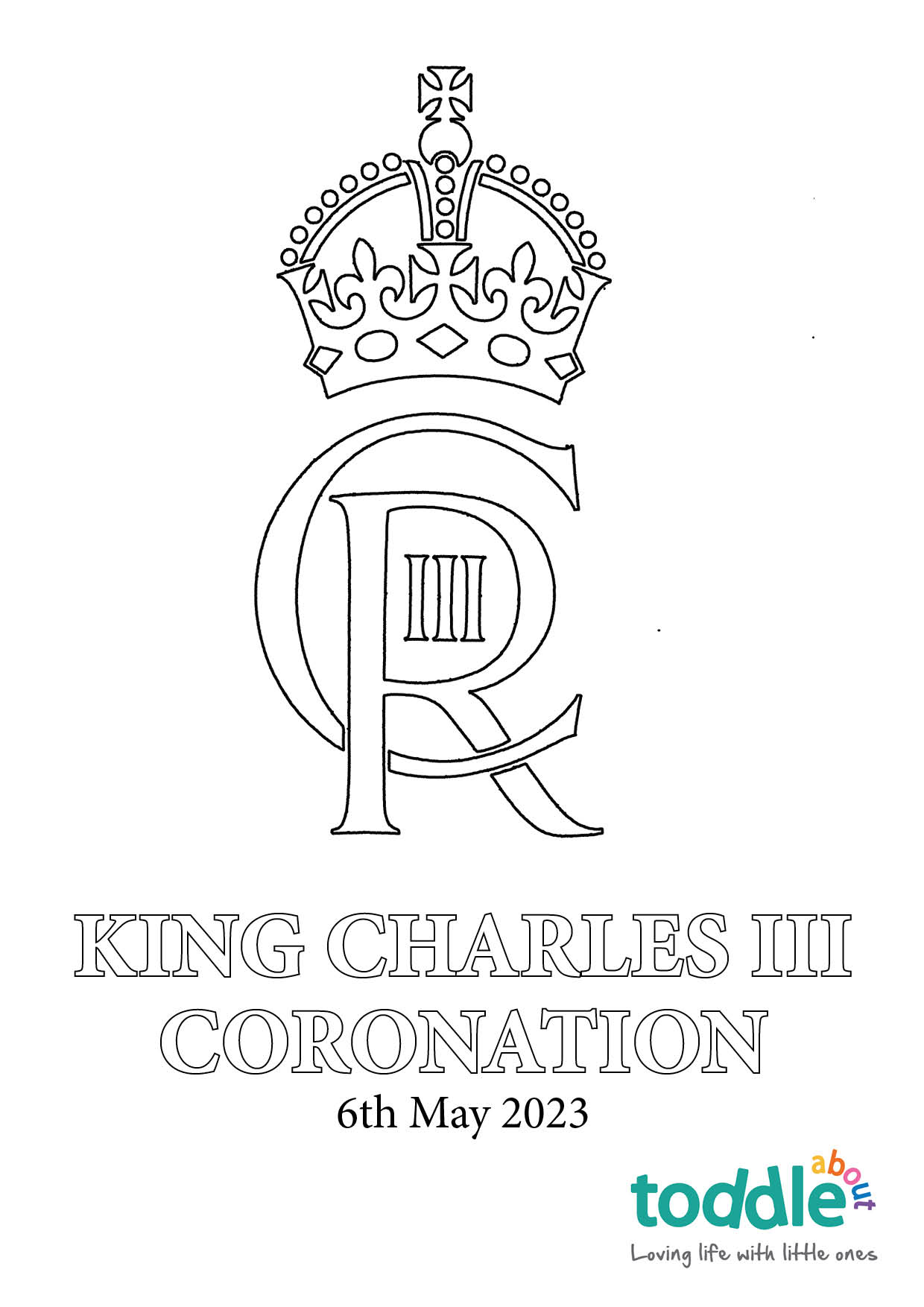 King Charles III Coronation Colouring In Sheet  image