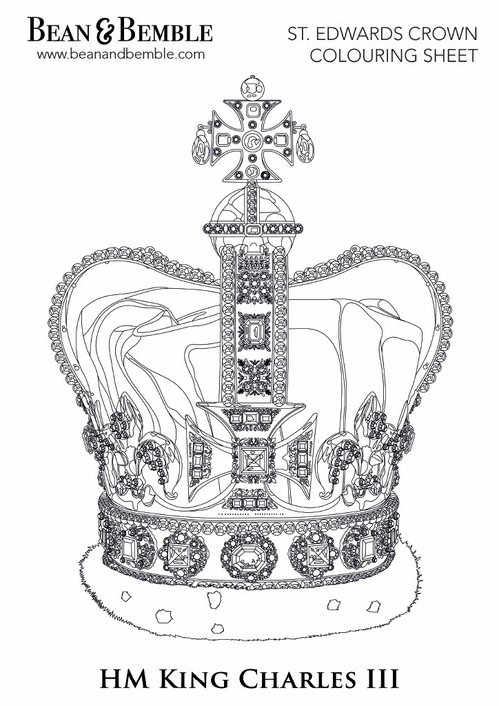 King Charles III Coronation 'St. Edwards Crown' Colouring Sheet  image