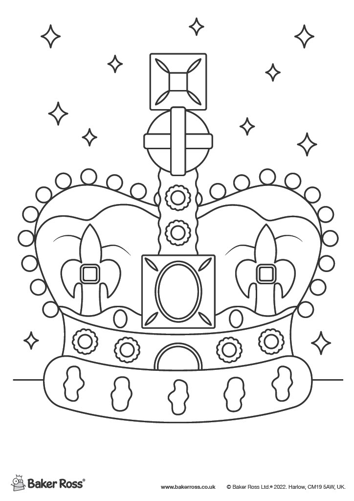 King Charles III Coronation 'Crown' Colouring Sheet  image