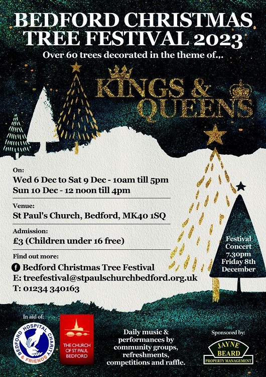 ‘Kings and Queens’ will decorate over 60 trees at Bedford Christmas Tree Festival   image