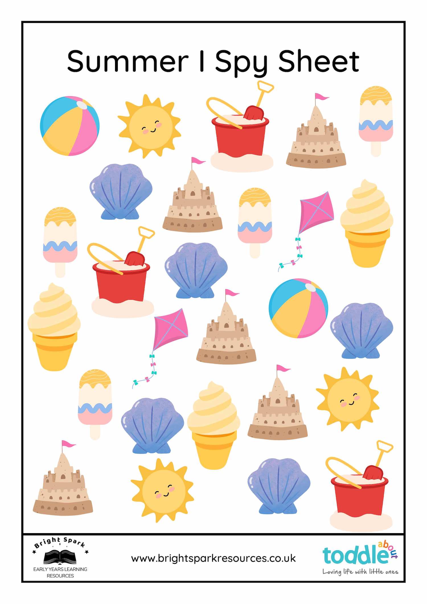 Summer I Spy Sheet  image