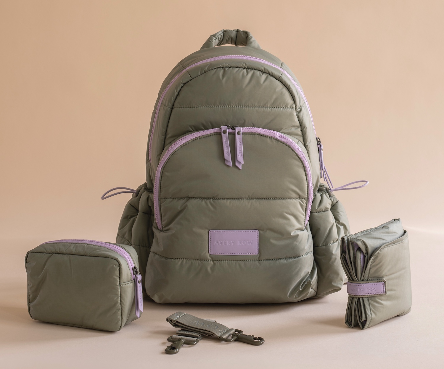 Avery Row Baby Changing Backpack - Olive, worth £170 
